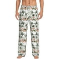 thumbnail image 2 of Lsque Flamingo Palm Trees Print Men's Pajama Pants, Lounge Pant - Comfortable Home Wear,Elastic Waistband, Stylish Design-Medium, 2 of 9