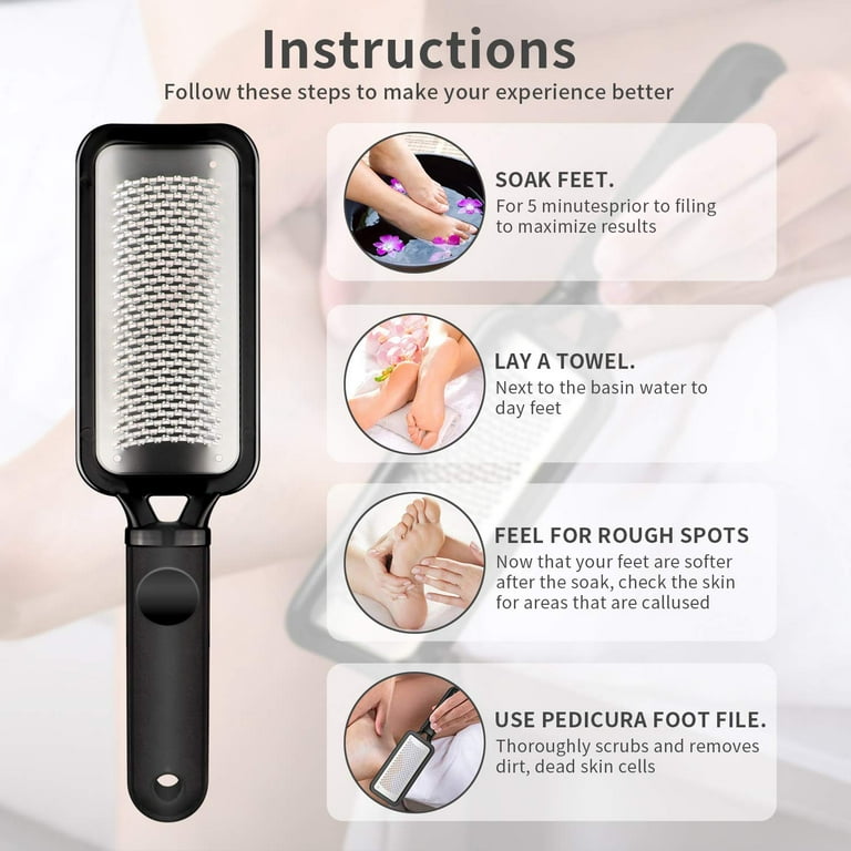  Rikans Colossal Foot File, Professional Foot Rasp Callus  Remover, Foot Care Pedicure Tool to Remove Hard Skin,Can Be Used on Wet or  Dry Skin, Surgical Grade Stainless Steel File (Foot