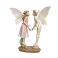 thumbnail image 1 of Besos pareja estatua de ángel, resina, centro de mesa, adorno romántico de trabajo de arte para bodas de cumpleaños de aniversario de vacaciones, 1 of 9