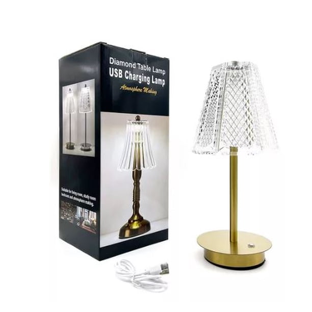 Lámpara de escritorio recargables con luz nocturna LED de 3 colores decoración creativa para bares