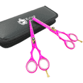 thumbnail image 4 of Stainless Steel Barber Salon Hair Cutting Thinning/Texturizing Scissors Shears Set Kit 5.5" Pink, 4 of 5
