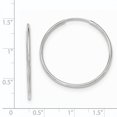 thumbnail image 2 of 10k White Gold Endless Hoop Earrings Round, 2 of 6