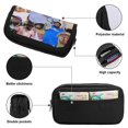 thumbnail image 3 of Rod Wave Double Pencil Cases, Large Capacity Pencil Pouch, Aesthetic Zipper Pencil Box for Office Supplies, 3 of 8