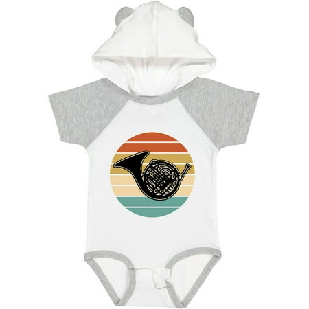 

Inktastic French Horn Retro Music Sunset Gift Baby Boy or Baby Girl Bodysuit