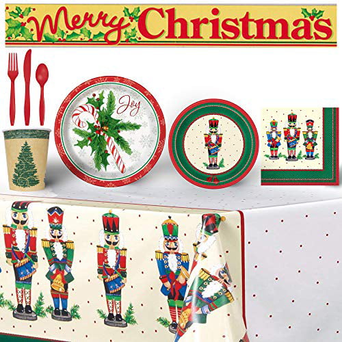 Nutcracker Christmas Holiday Party Supplies 66 Piece Set - Walmart.com