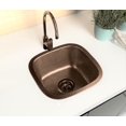 thumbnail image 4 of Monarch Abode Pure Copper Single Bowl Kitchen 17091 Monarch Hand Hammered Atlas Dual Mount Bar Prep Sink, 4 of 4
