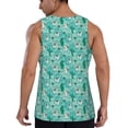 thumbnail image 3 of Fotbe Alapaca in Boho Pattern Men's Quick Dry Workout Tank Top Gym Muscle Tee Fitness Bodybuilding Sleeveless T Shirt Breathable Workout Shirt-Small, 3 of 9