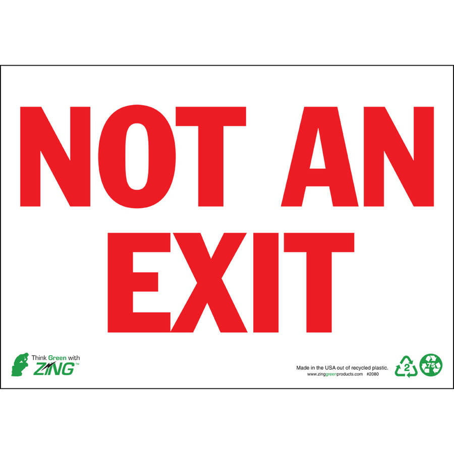 ZING 2143S Eco Safety Sign 10Hx14W Recycled Polystyrene Self Adhesive NOTICE Video Surveillance 