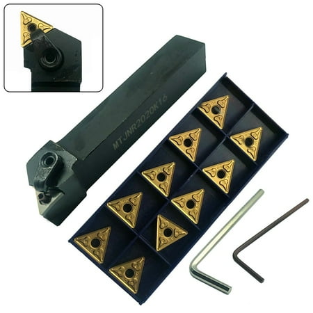 

10pcs TNMG332 Indexable turning INSERT + MTJNR2020K16 external lathe holder tool