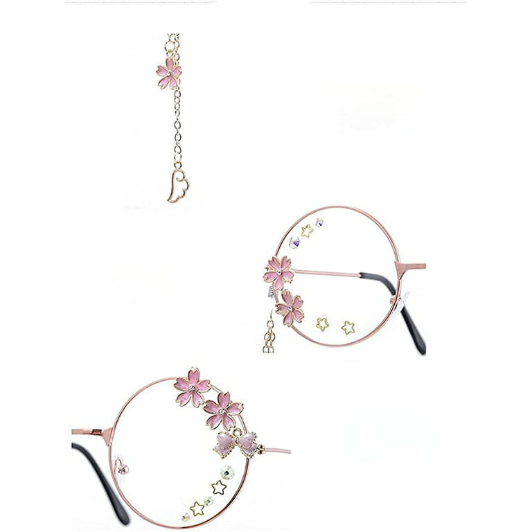 PIKADINGNIS Kawaii Glasses With Chain Kawaii Accessories Glass