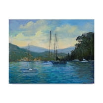 Trademark Fine Art 'Portofino Bay' Canvas Art by Mary Jean Weber