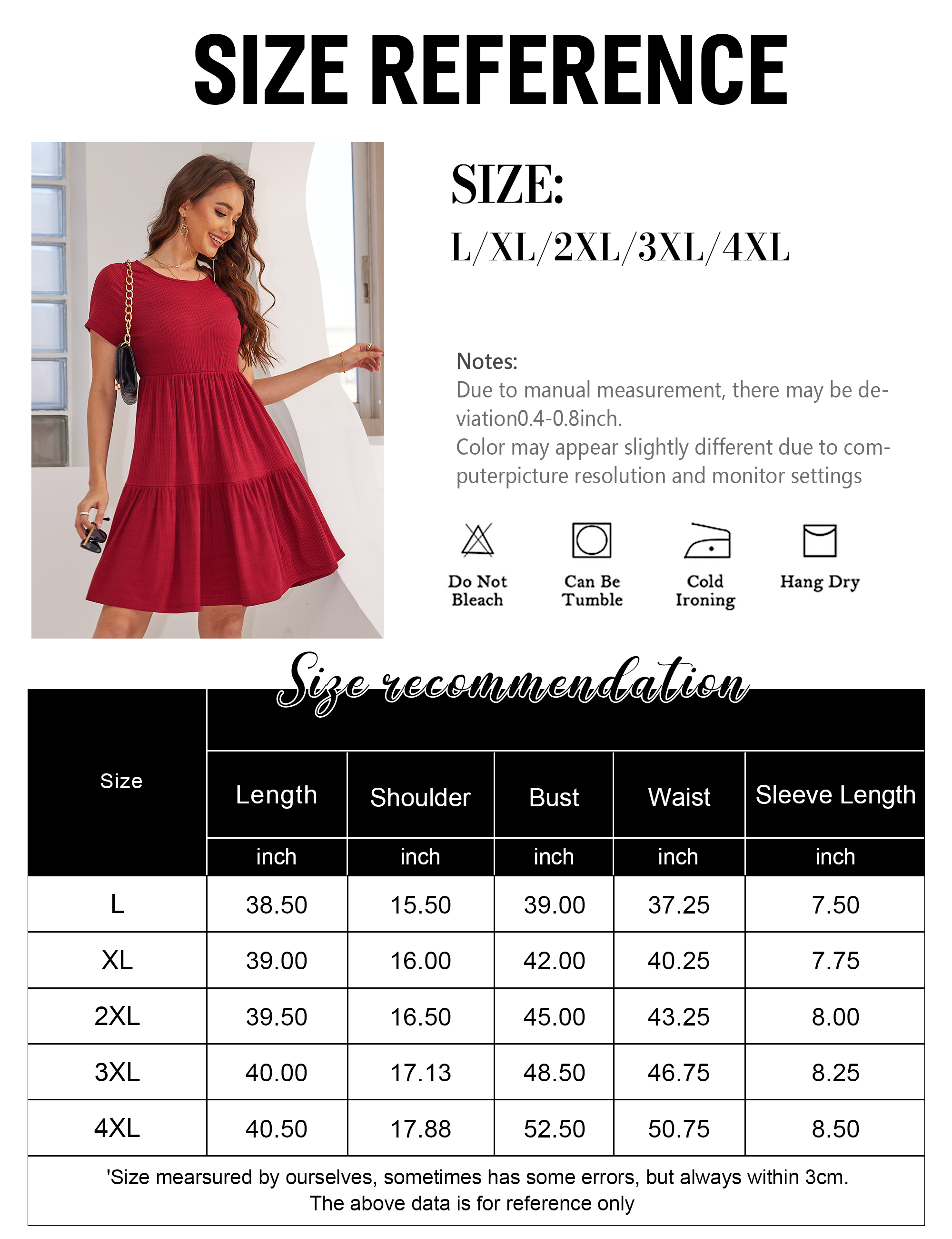 a.Jesdani Women's Plus Size Summer Dresses Casual Short Sleeve Flowy ...