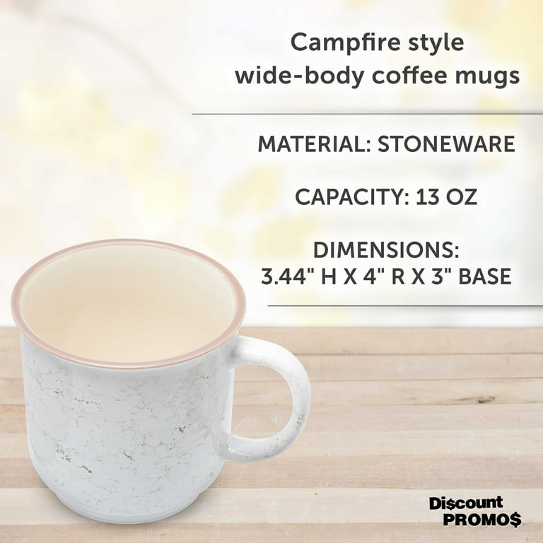 Marble Campfire Coffee Mugs 13 oz. Set of 10, Bulk Pack - Ceramic, Perfect  for Coffee, Tea, Espresso, Hot Cocoa, Other Beverages - Grey 