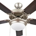 thumbnail image 3 of 52HEF5SN-ES-LED-Concord Fans-Heritage Fusion - 52 Inch 5 Blade Ceiling Fan with Light Kit   Satin Nickel Finish with Rosewood/Black Forest Blade, 3 of 7