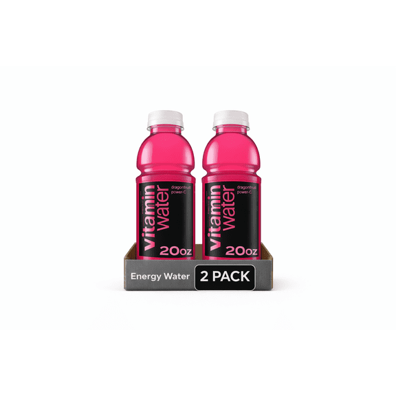 vitaminwater Power-C Dragonfruit Nutrient Enhanced Flavored Water Beverage, 20 fl oz Bottles ( 2 Pack)