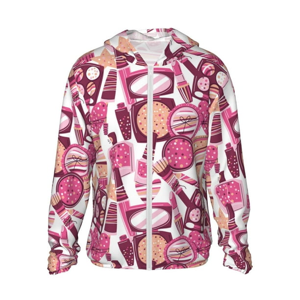 Fotbe Cute Girl Chaqueta con Protección Solar UPF 50+ para Hombre y Mujer, Camisa con Capucha y Bolsillos-XX-Large