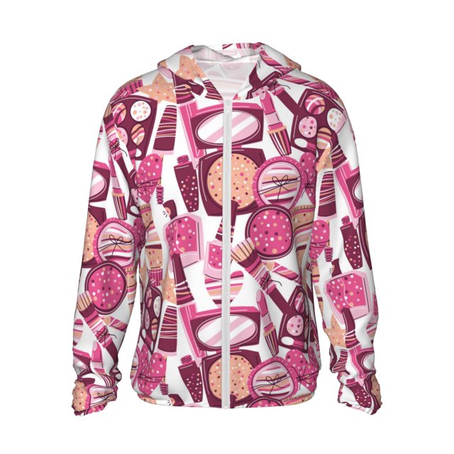 Fotbe Cute Girl Chaqueta con Protección Solar UPF 50+ para Hombre y Mujer, Camisa con Capucha y Bolsillos-XX-Large