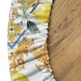 thumbnail image 5 of Ambesonne Fruits Fitted Round Tablecloth, Nature Lemon Illustration, 36"- 40" Diameter, Pastel Yellow Marigold, 5 of 5