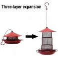 thumbnail image 6 of Bird Feeder, Metal Hanging Bird Feederr Lantern Shape Decorative Birdfeeder for Outdoor Gardening Yard Pathway Decoration, 6 of 10