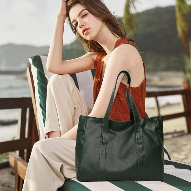 Bolso de hombro informal para mujer | Bolso bandolera de piel sintética | Correa ajustable para el trabajo, viajes y uso diario