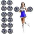 thumbnail image 1 of 12pcs Metallic Foil Cheer Pom Poms with Finger Holes for Cheerleading, 1 of 5