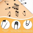 thumbnail image 3 of 0.75Inch/19mm Mini Safety Pins Miscellaneous, 150 Pcs Black Small Metal Safety Pins with Storage Box for Hooking Clothes Tag DIY Craft, 3 of 5