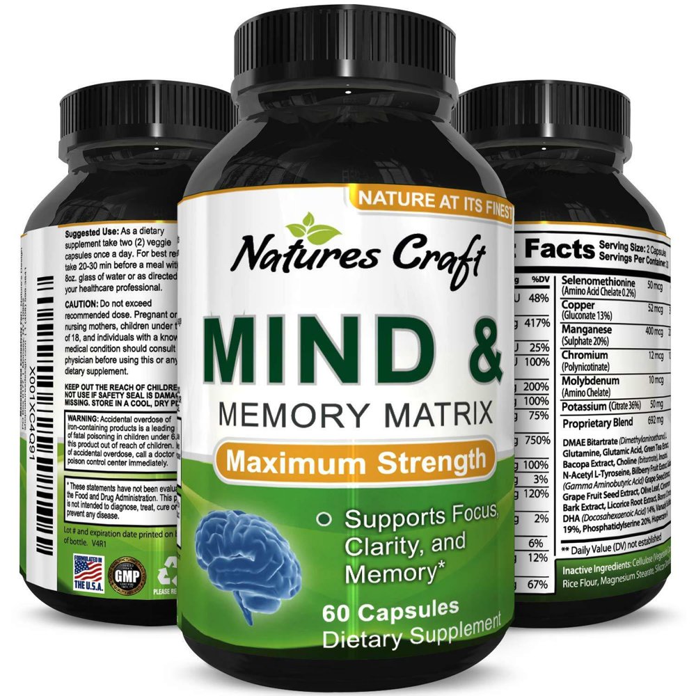 Natures Craft Mind Enhancement Pills Memory and Sharpen Focus