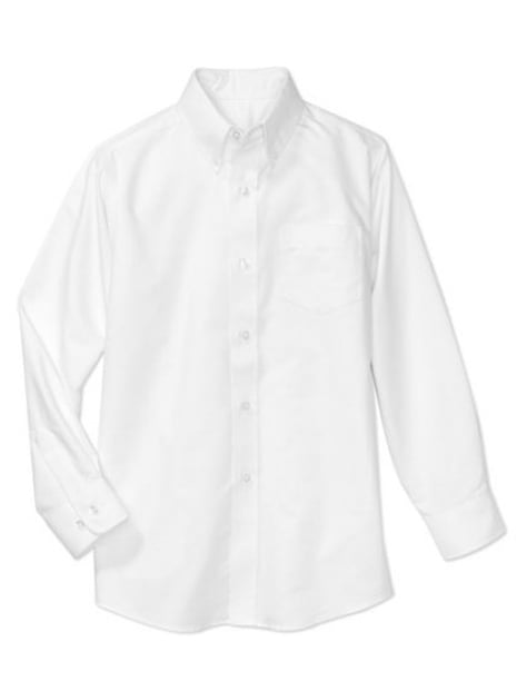 Aeslech Little Big Boys School Uniform Oxford Dress Shirt Long Sleeve Button Down Tops