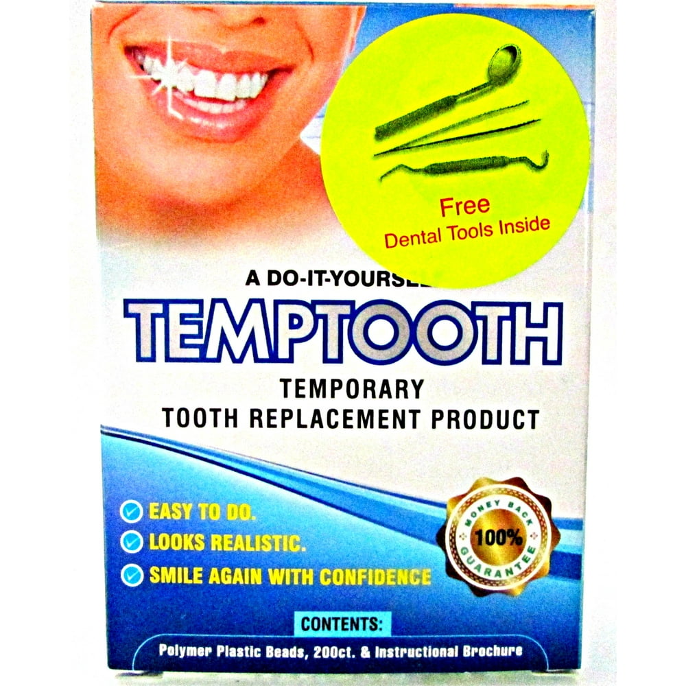 Temptooth A Do It Yourself Tooth Replacement Product 200 Ct And Includes Free Dental Tools 3591