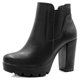 thumbnail image 1 of Botas Chelsea de Tacón Alto grueso cremallera Plataforma para Mujer Negro 38 Allegra K, 1 of 7