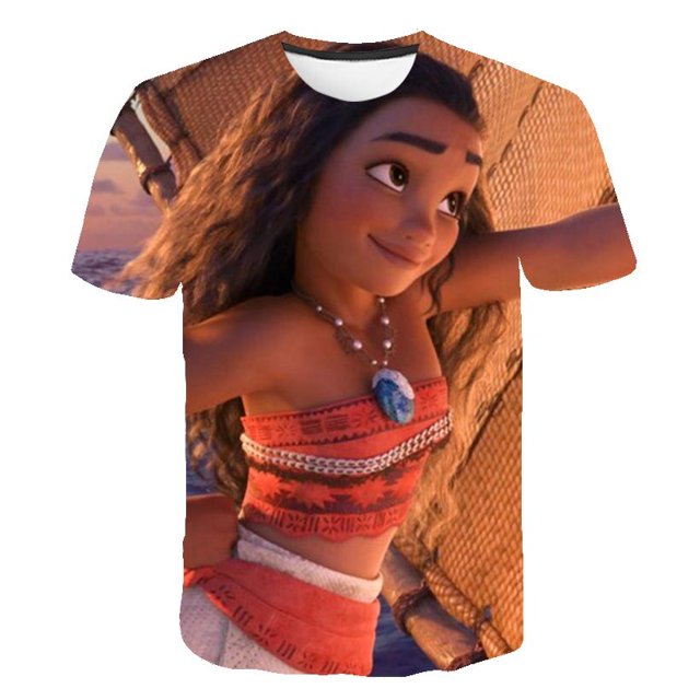 Camiseta de princesa negra para niñas de Disney, ropa de calle para niños, ropa de princesa negra de manga corta para niñas, camiseta de 2 a 10 años Tops5T Gao Jinjia LED