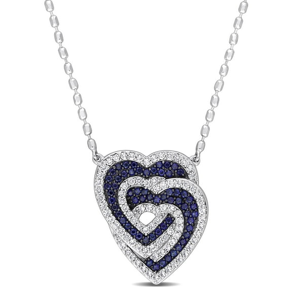 Everly Women's Created Sapphire Sterling Silver Necklace