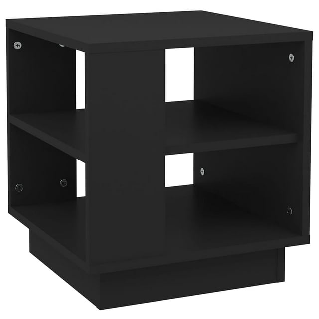 Mesa de centro vidaXL negra de madera multilaminada 40x40x43 cm