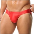 thumbnail image 4 of Zivyakyron Low Rise Briefs Men Athletic Silky Mens Underwear Plain Breathable Loose Underpants, 4 of 5