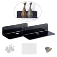 thumbnail image 1 of Smilepp 2x Acrylic Wall Rack Small Display Shelf for Wireless Speaker Black, 1 of 2