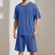 thumbnail image 1 of WILLBEST Pantalones Cortos para Hombre, Conjunto de Ropa de Casa de Verano de Color Liso, Estilo Casual, de Manga Corta, 1 of 3