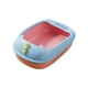 thumbnail image 2 of Inodoro para gatos con tapa abierta, caja de arena, contenedor, jaula a prueba de salpicaduras, orinal Base Rosa 42X28X16CM, 2 of 9