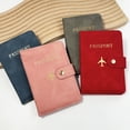 thumbnail image 5 of Grey Airplane Print Travel Passport Holder, Compact Document Storage Wallet for Weekend Getaways, Waterproof Leather Travel Card Cover (10.2cm/4.02in × 14.6cm/5.75in), 5 of 9