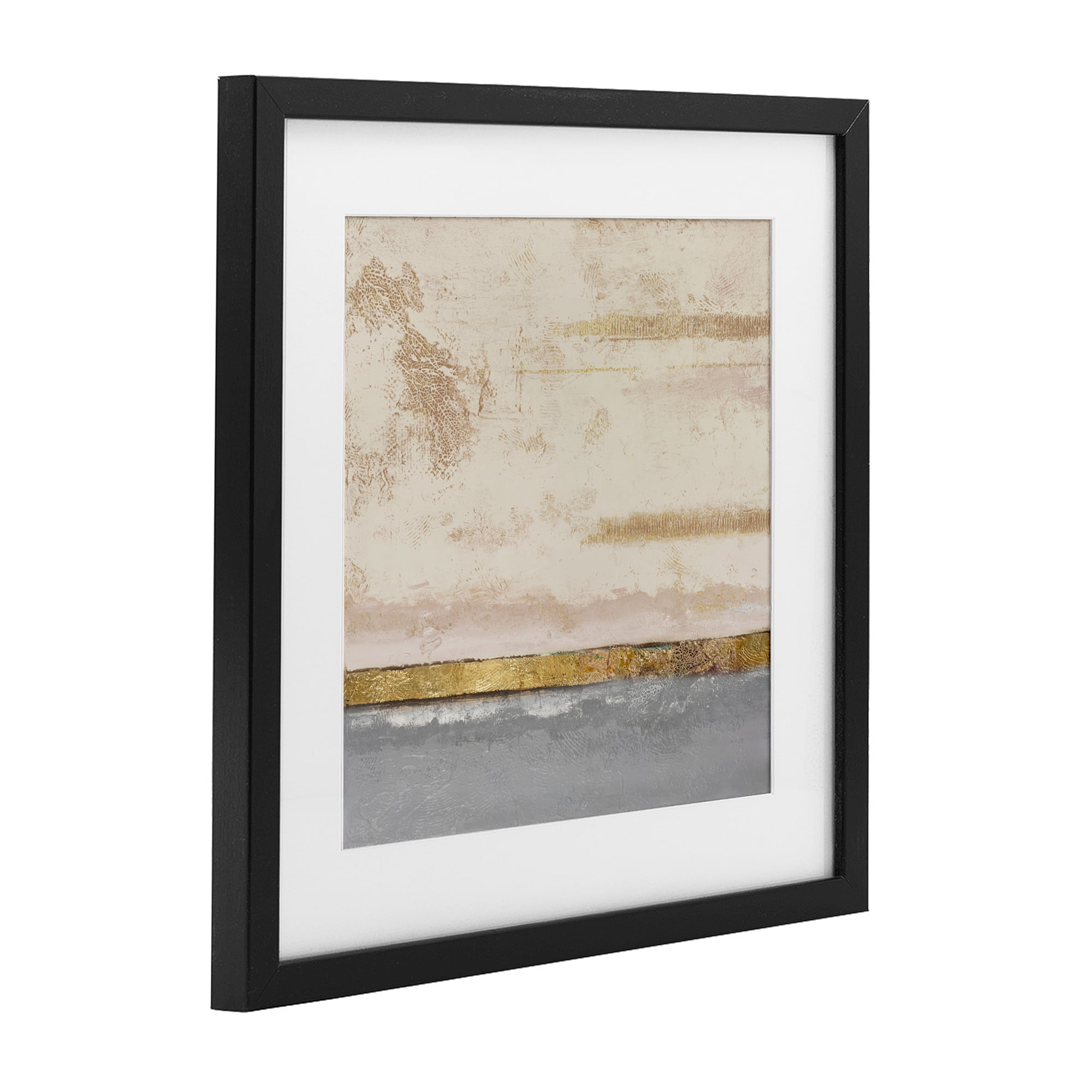 Stupell Industries Soft Sea Abstract Black Framed Print Under Glass, design by Patricia Pinto