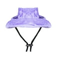 thumbnail image 3 of Pet Sun Hat for Cats, Breathable Cat Sun Hat with Earholes for Small Cats and Puppies, Lightweight Terylene Summer Outdoor Hat, UV Protection Wide Brim Pet Hat, Blue/Yellow/Purple 10in, 3 of 7