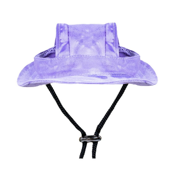 potrochi Tie Dye Dog Hat with Ear Hole Round Brim Dog Puppy Cat Sun Hat Bucket Hat Outdoor Sun Protection Pet Caps for Small Medium Cats Dogs Kitten