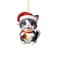 thumbnail image 1 of Bonito colgante acrílico con diseño de gato de dibujos animados en 2D, ideal para el salón, el dormitorio y decoraciones de temporada, 1 of 5