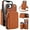 Brown, variant on Crossbody Wallet Case for iPhone 16e, RFID Blocking Zipper Handbag Purse Flip Cover, Kickstand Folio Case Card Slots Holder Wrist Strap Lanyard