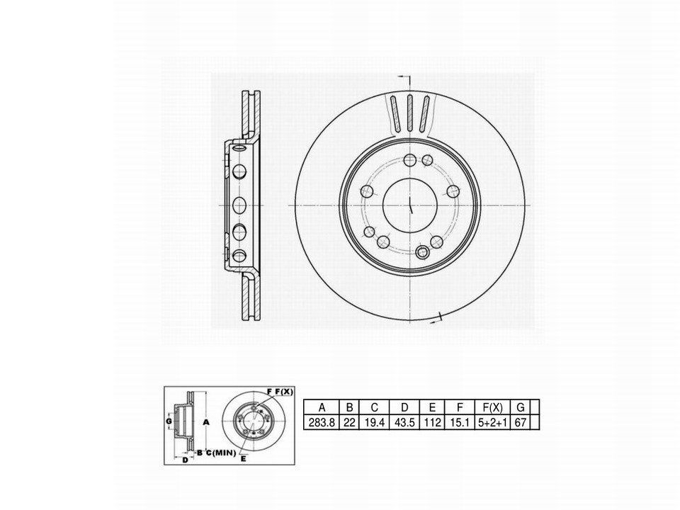 Winstop Brake Rotor, Front WS233459, Mercedes-Benz 300TE 1993