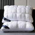 thumbnail image 4 of Almohada para dormir con funda suave de terciopelo, relleno de fibra mullida, lavable a máquina, confort de calidad hotelera para residencias y hogar, 4 of 8