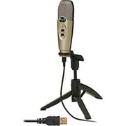 USB Large Diaphragm Cardioid Condenser Microphone w/Tripod Stand, 10' USB Cable