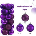 thumbnail image 3 of Christmas Balls Ornaments for Xmas Tree - GIXUSIL 24Pcs Mini Christmas Tree Decorations Holiday Hanging Ball for Holiday Wedding Party Birthday Decoration (Purple, 3cm), 3 of 7
