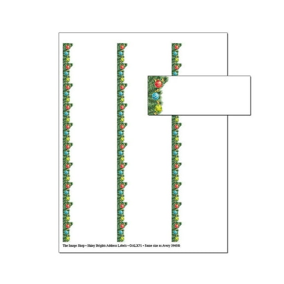 Shiny Brights Holiday Address Labels - 5 Sheets/150 Labels (oalx71)