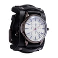 thumbnail image 1 of Thinson Retro Punk Pointer Watch Leather Wide Belt Strap Adjustable Gift Black, 1 of 9
