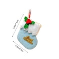thumbnail image 4 of AOMXGD 2 Pack Mini Christmas Stocking Ornaments, Plastic Hanging Decor for Xmas Tree Mantel Holiday Party Decor, 2 Count, 4 of 7